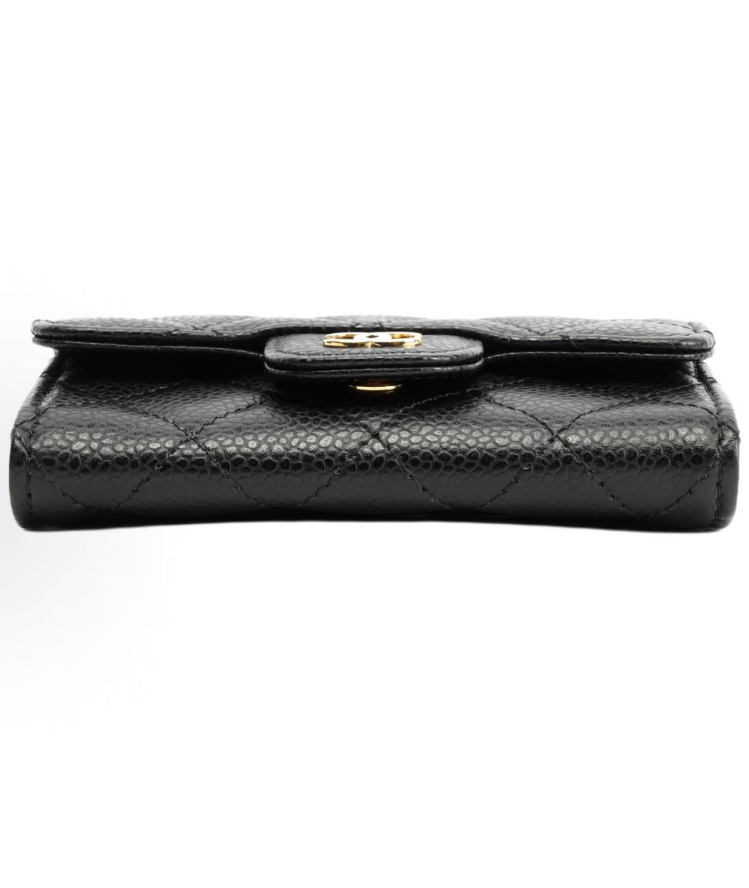 CHANEL Черный кожаный кошелек, фото 4