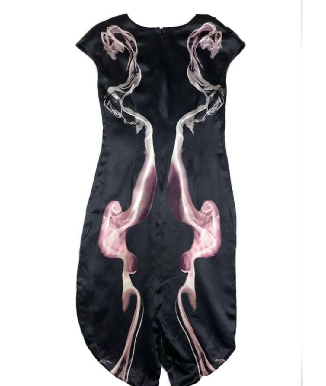 ALEXANDER MCQUEEN Черное ацетатное платье, фото 2