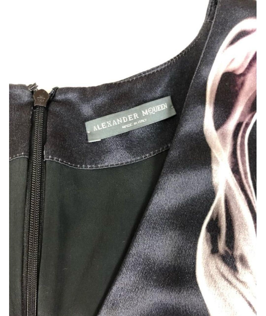 ALEXANDER MCQUEEN Черное ацетатное платье, фото 3