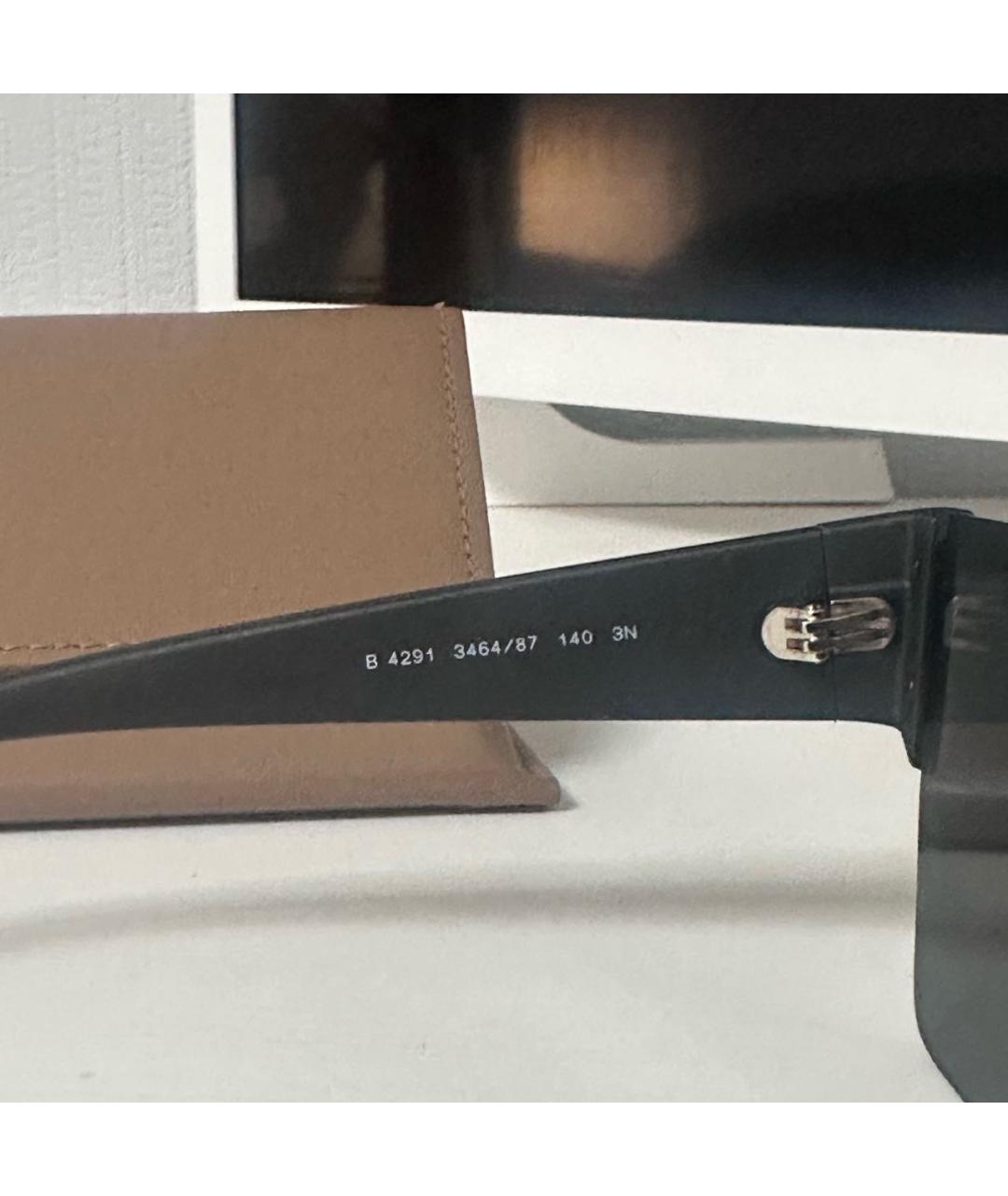 BURBERRY Черные пластиковые солнцезащитные очки, фото 3