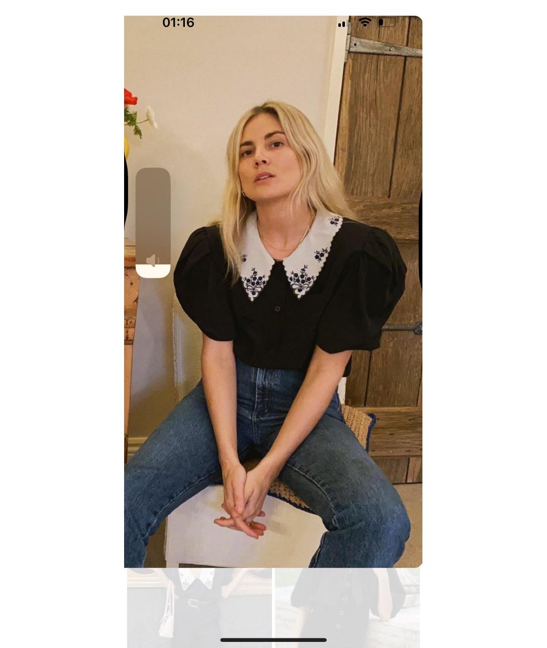 MIU MIU Черная шелковая блузы, фото 5