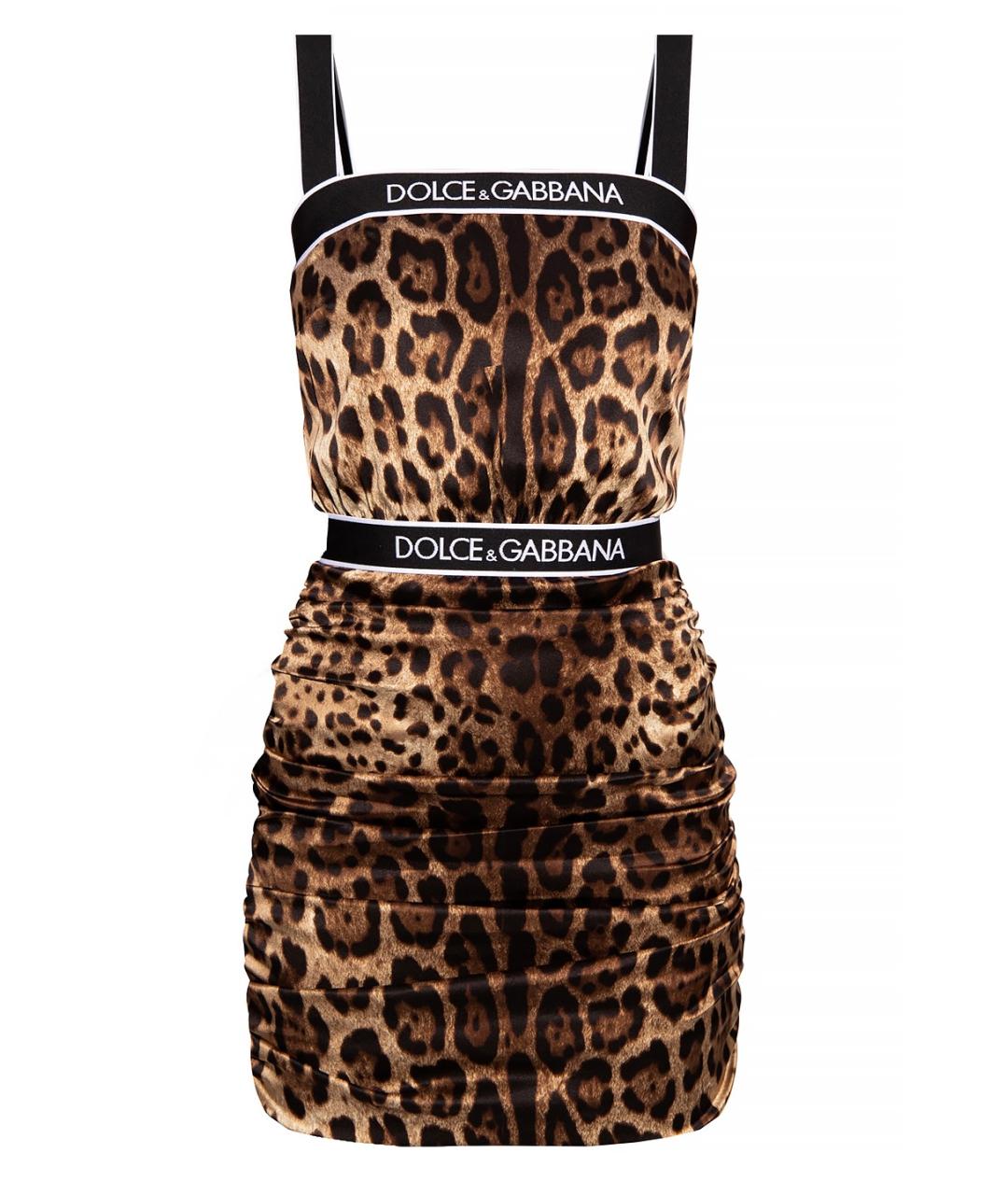 DOLCE&GABBANA Коричневое коктейльное платье, фото 1