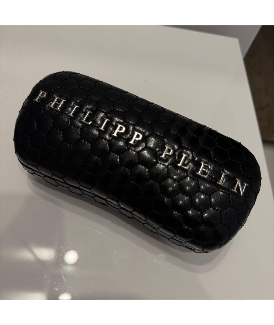 PHILIPP PLEIN Коричневые металлические солнцезащитные очки, фото 4