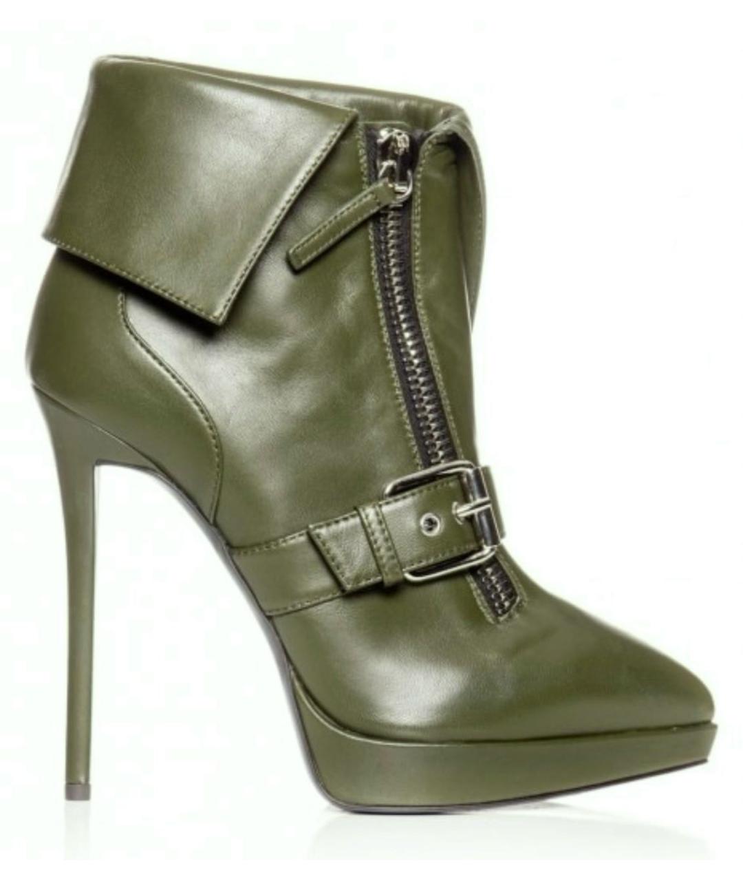 GIUSEPPE ZANOTTI DESIGN Зеленые кожаные ботильоны, фото 7