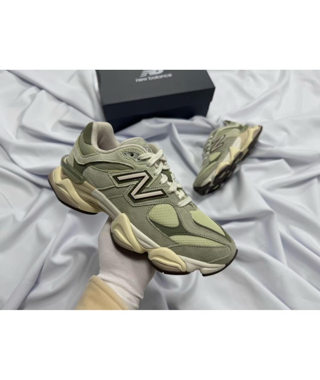 NEW BALANCE Зеленые замшевые кроссовки, фото 2