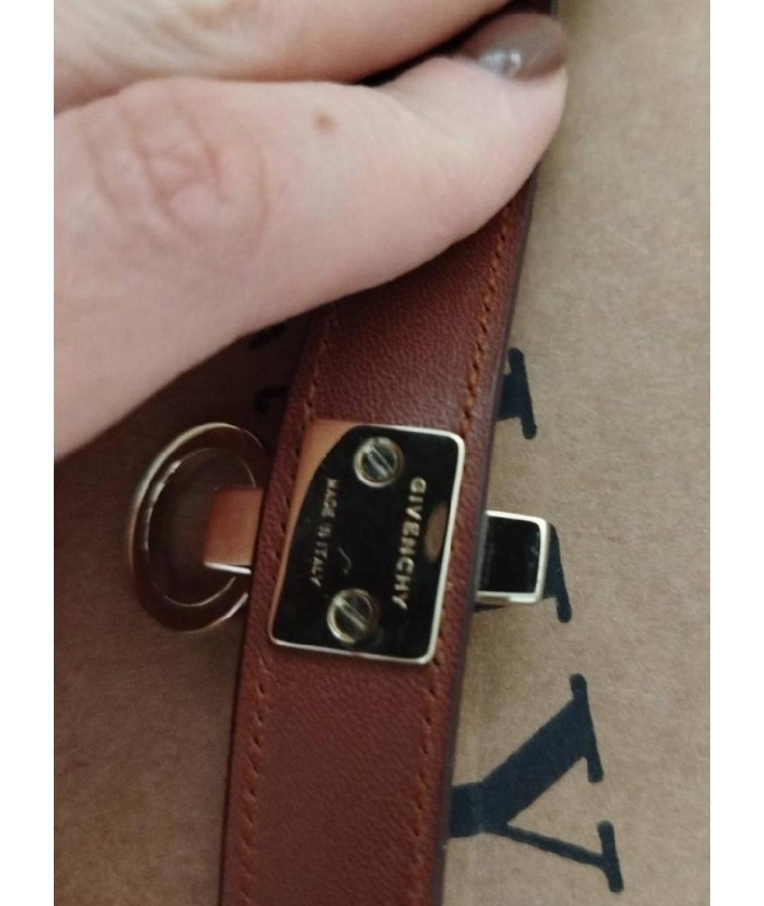 GIVENCHY Бордовый кожаный браслет, фото 5