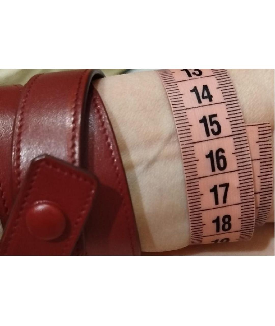 GIVENCHY Бордовый кожаный браслет, фото 9