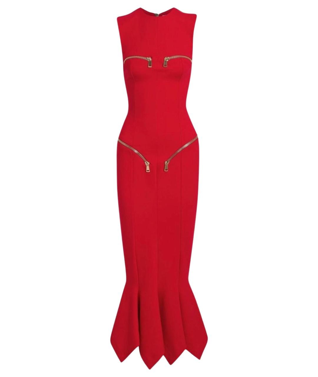 AREA Красное коктейльное платье, фото 1