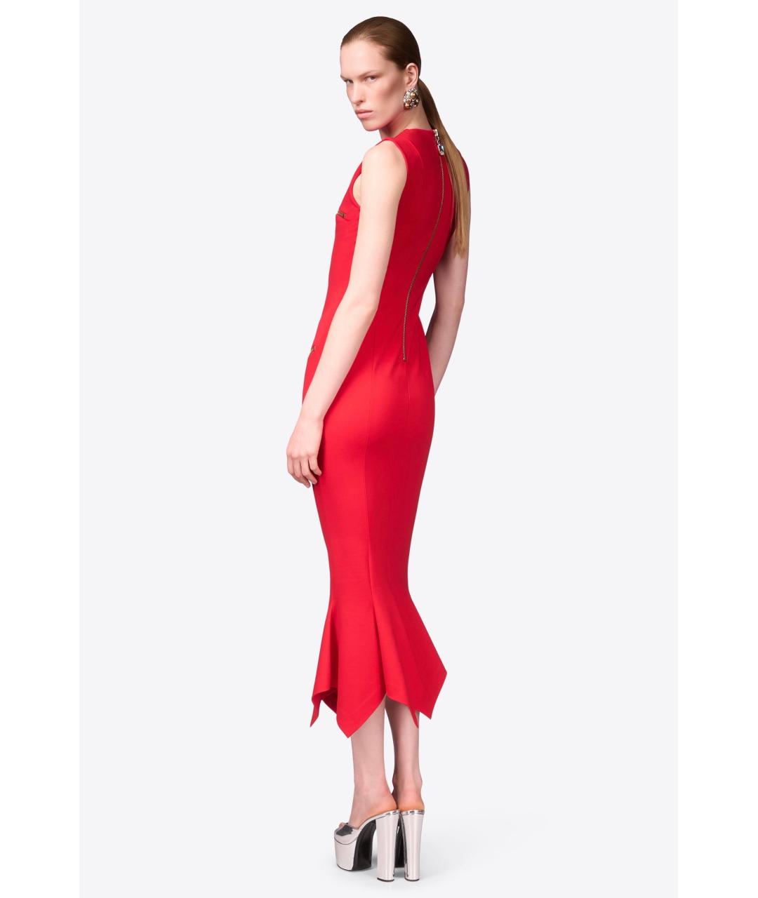 AREA Красное коктейльное платье, фото 6