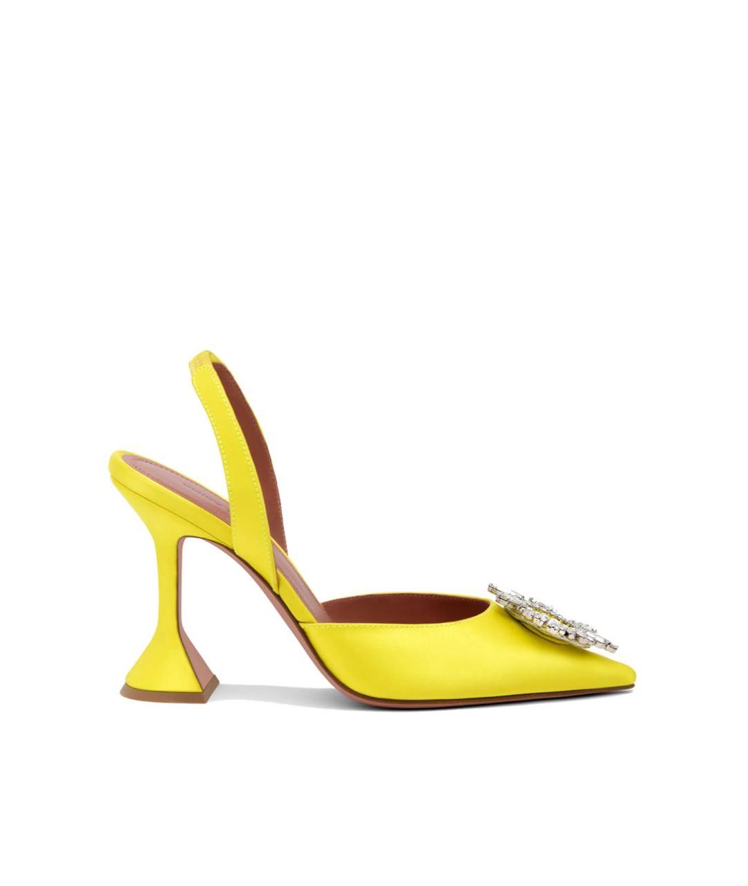 Amina Muaddi Желтые туфли, фото 5