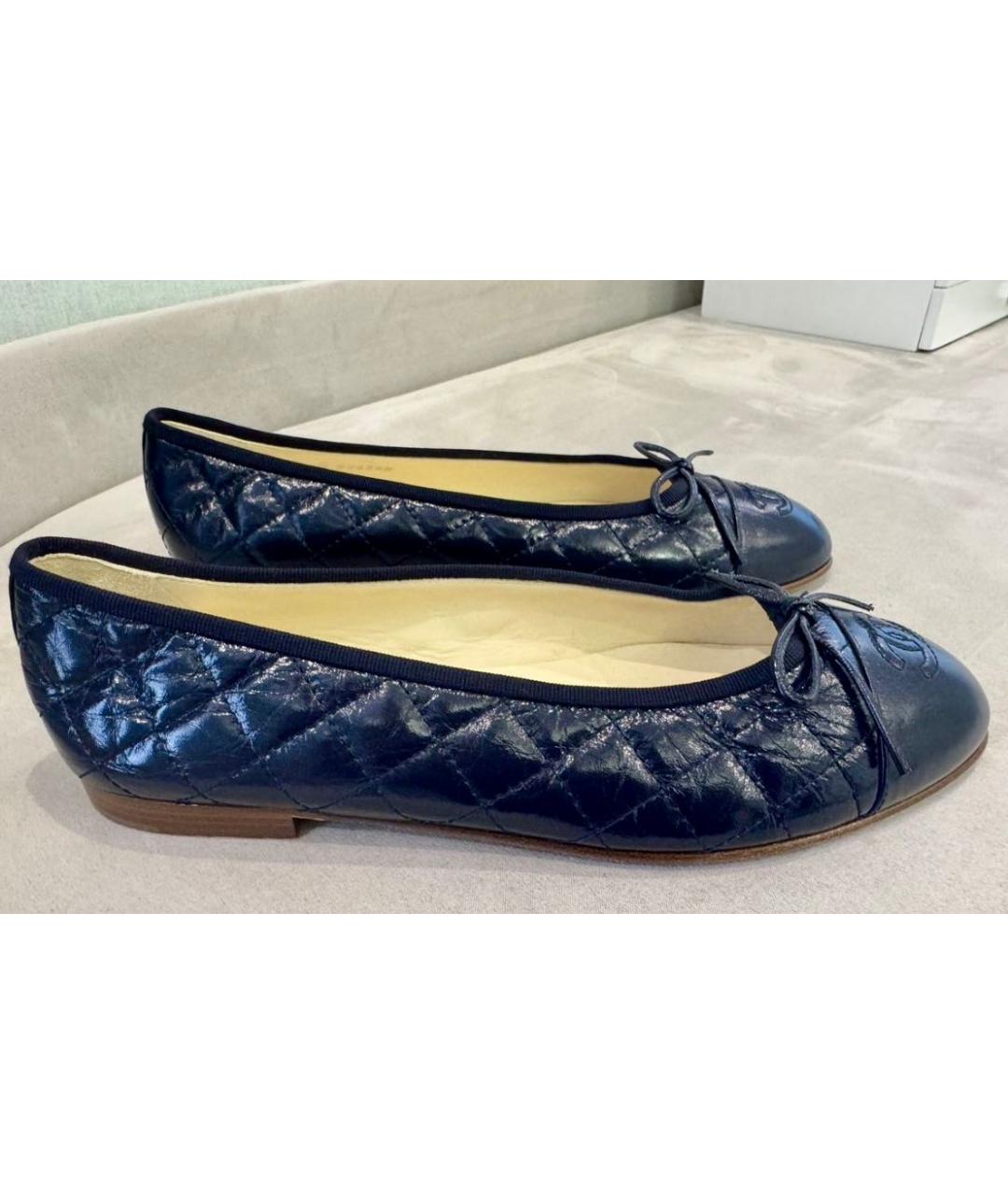 CHANEL Черные кожаные балетки, фото 5