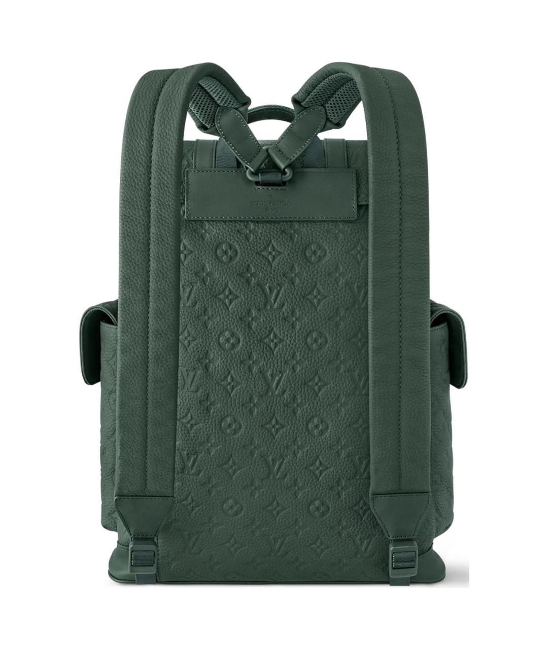 LOUIS VUITTON Зеленый кожаный рюкзак, фото 3