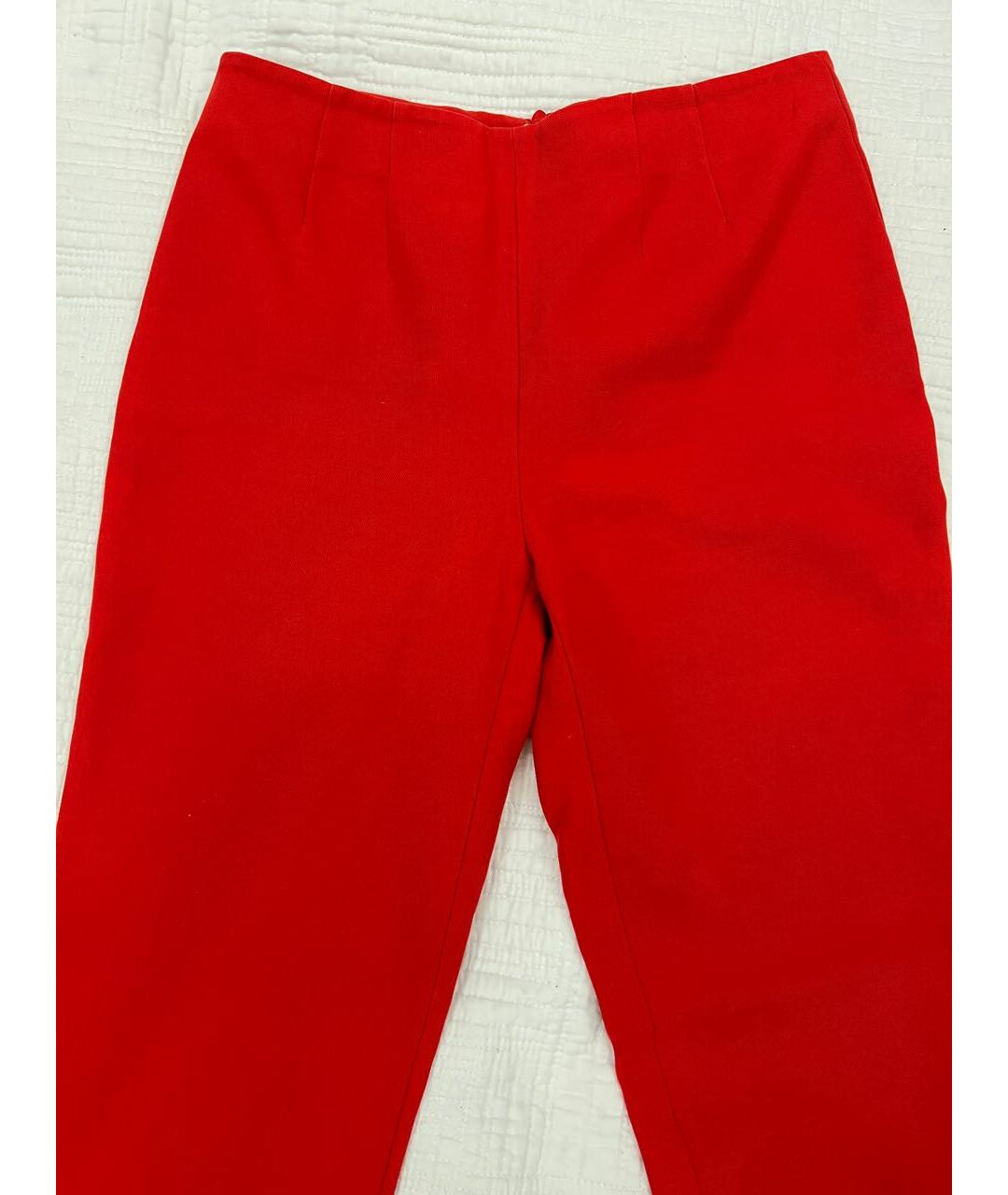 ALEXANDER MCQUEEN Красные хлопко-эластановые брюки узкие, фото 4
