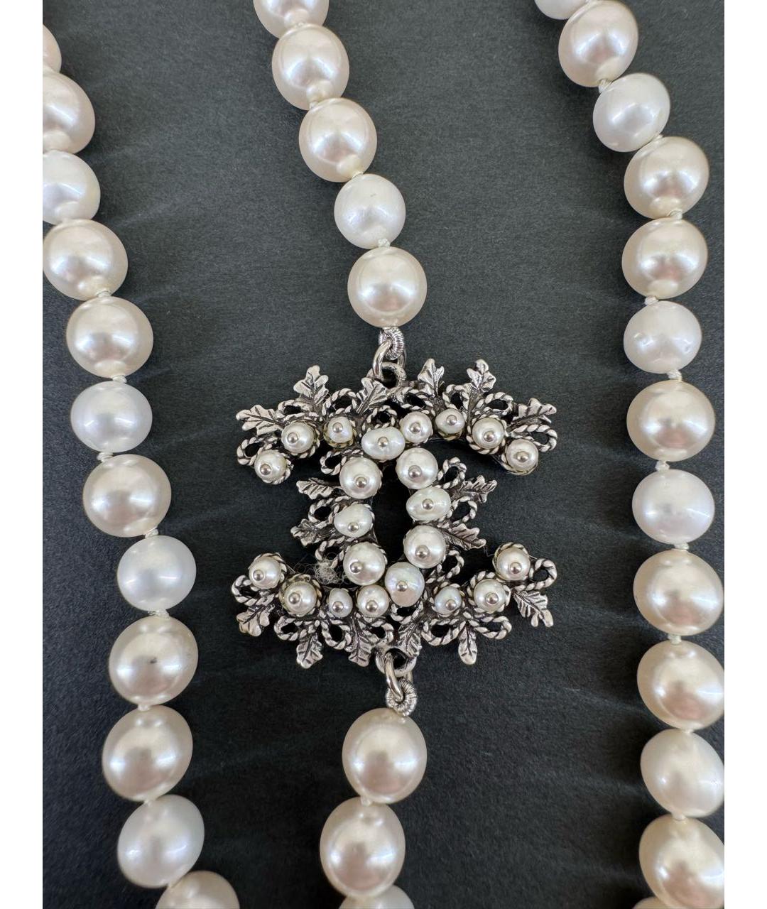 CHANEL Белое колье, фото 4