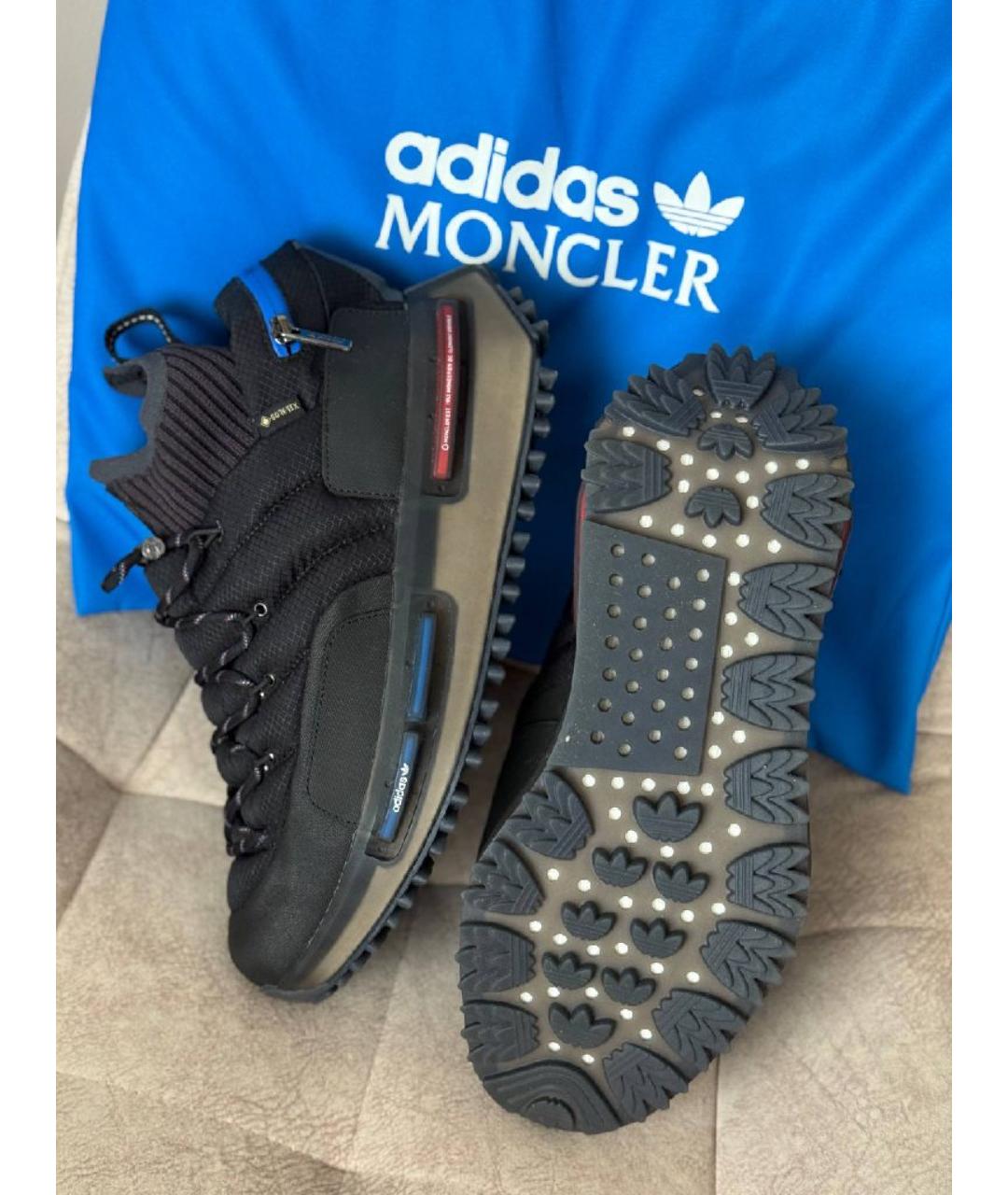 ADIDAS Черные текстильные высокие кроссовки / кеды, фото 4