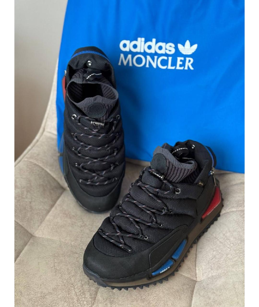 ADIDAS Черные текстильные высокие кроссовки / кеды, фото 8