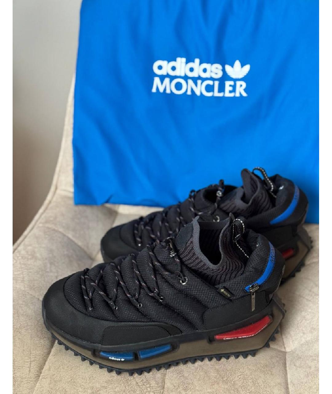 ADIDAS Черные текстильные высокие кроссовки / кеды, фото 2