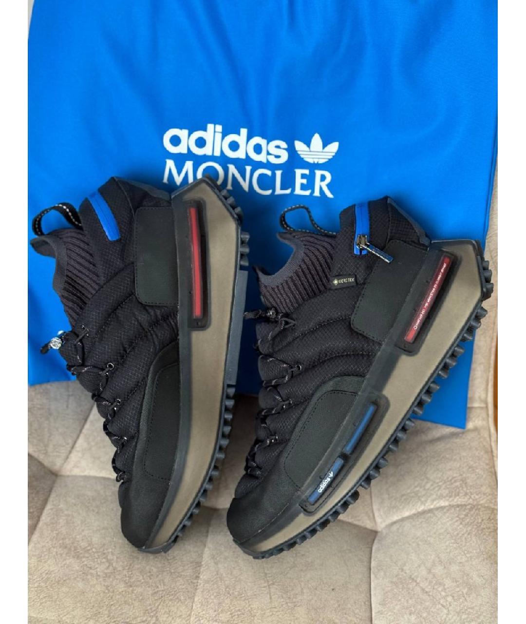 ADIDAS Черные текстильные высокие кроссовки / кеды, фото 9