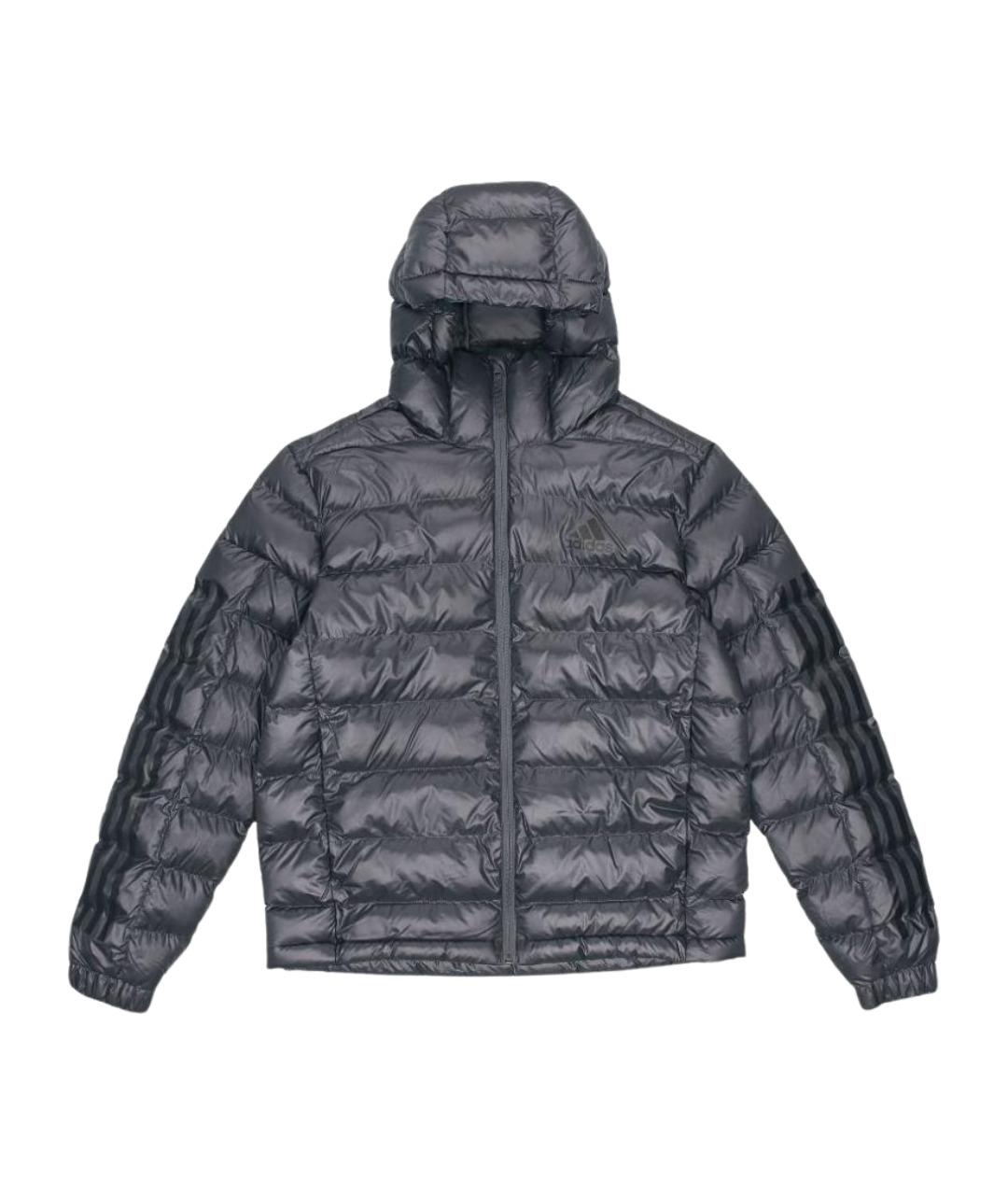 ADIDAS Серый полиэстеровый пуховик, фото 1