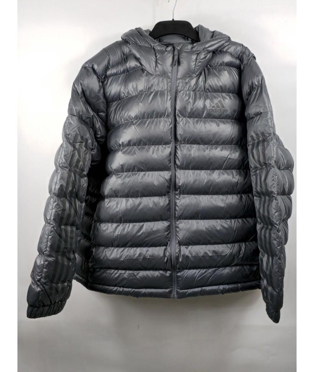 ADIDAS Серый полиэстеровый пуховик, фото 6