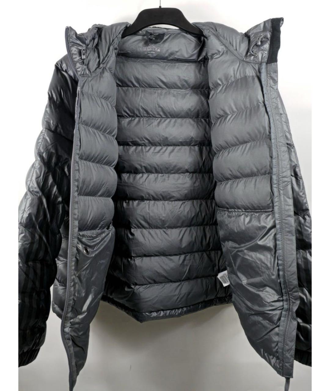 ADIDAS Серый полиэстеровый пуховик, фото 5