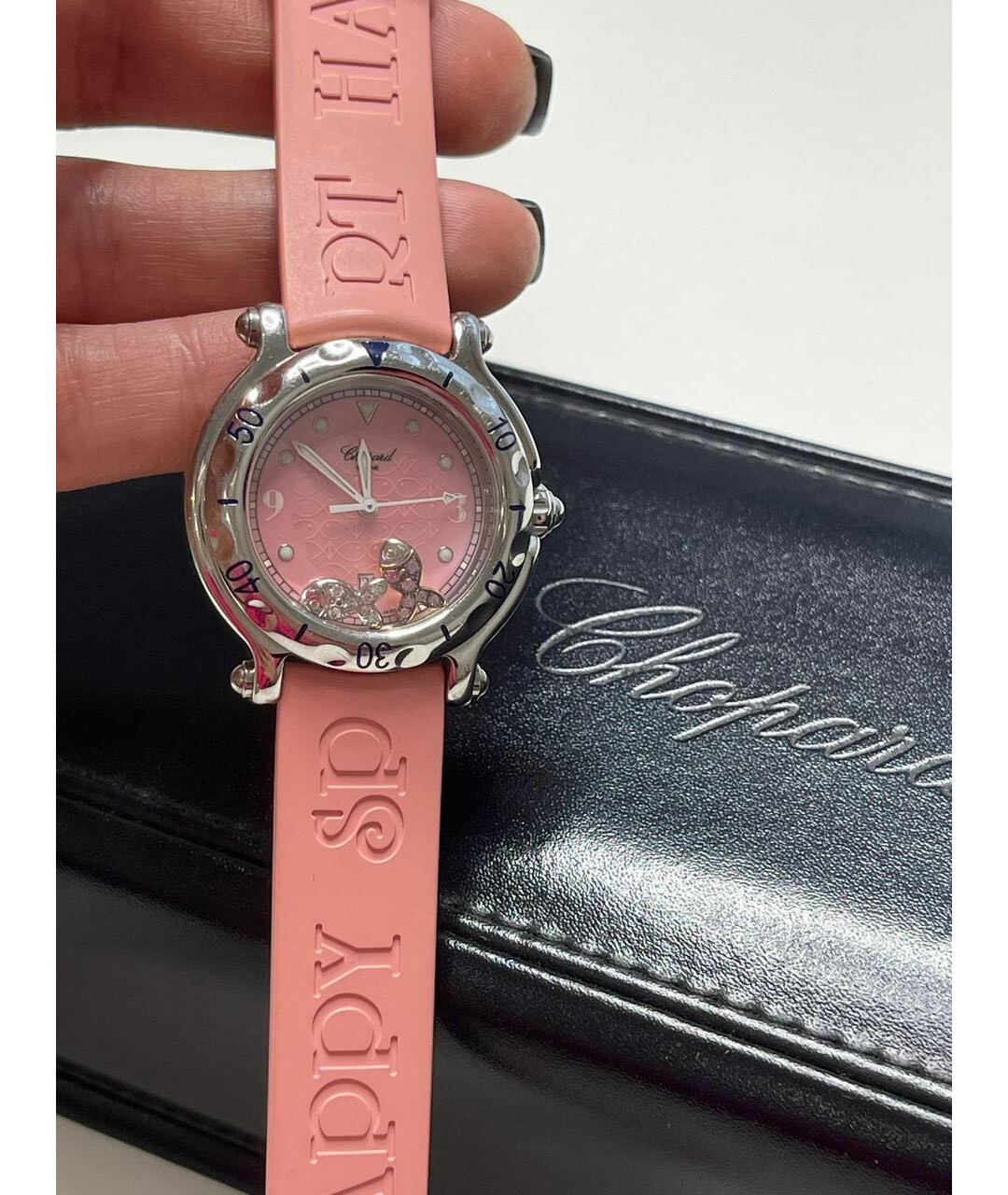 CHOPARD Розовые металлические часы, фото 4
