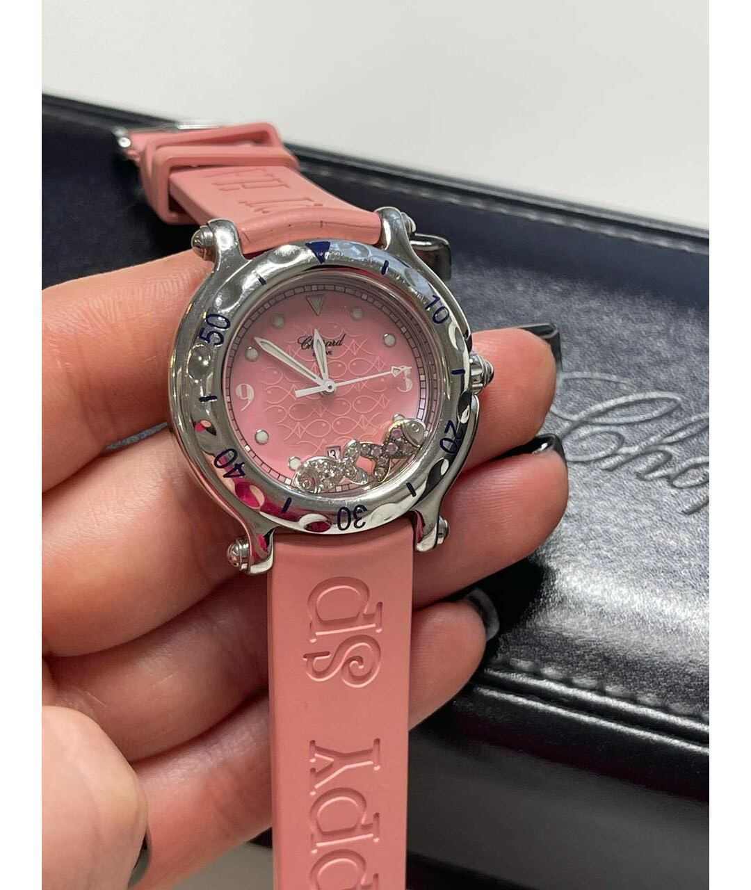 CHOPARD Розовые металлические часы, фото 7