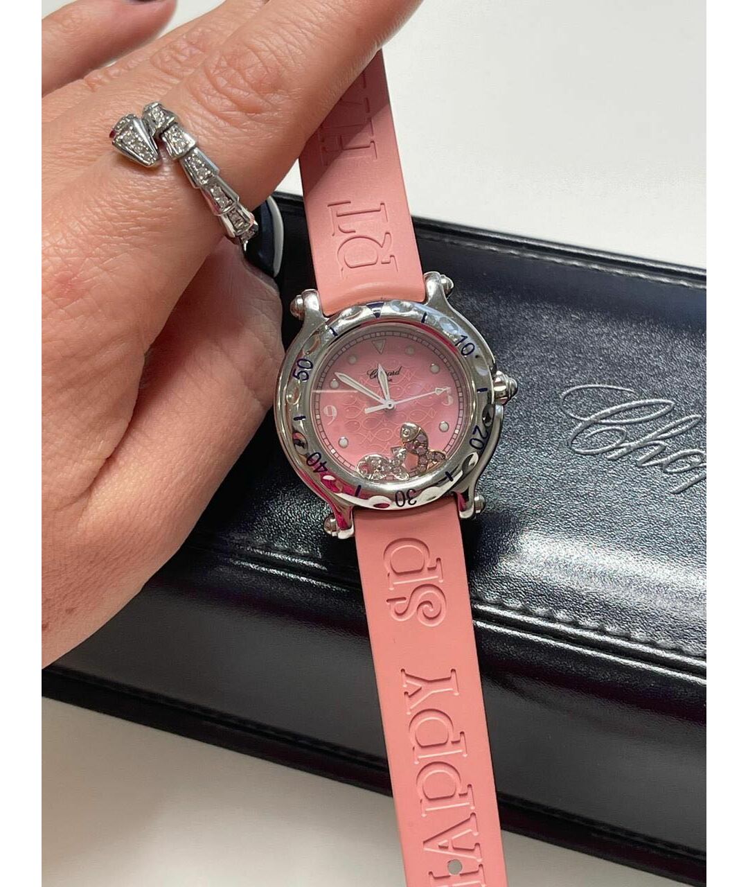 CHOPARD Розовые металлические часы, фото 3