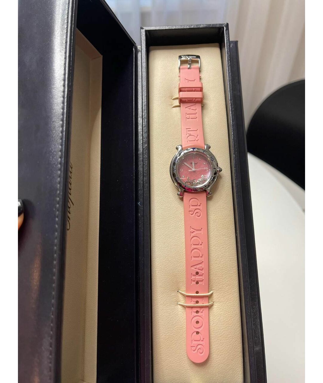 CHOPARD Розовые металлические часы, фото 9