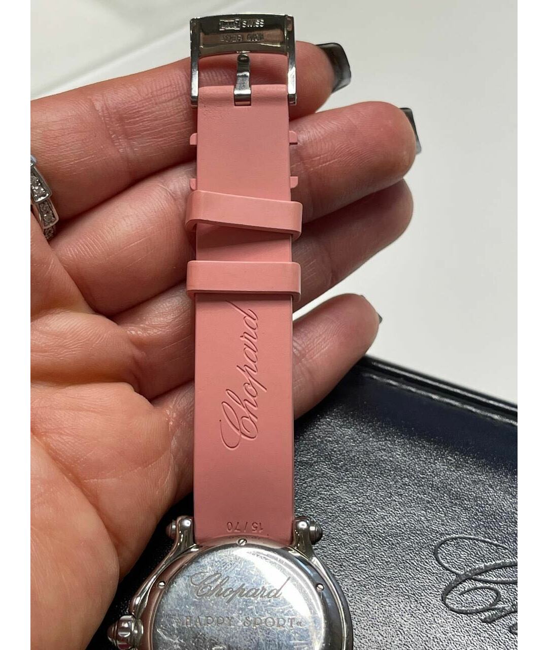CHOPARD Розовые металлические часы, фото 5