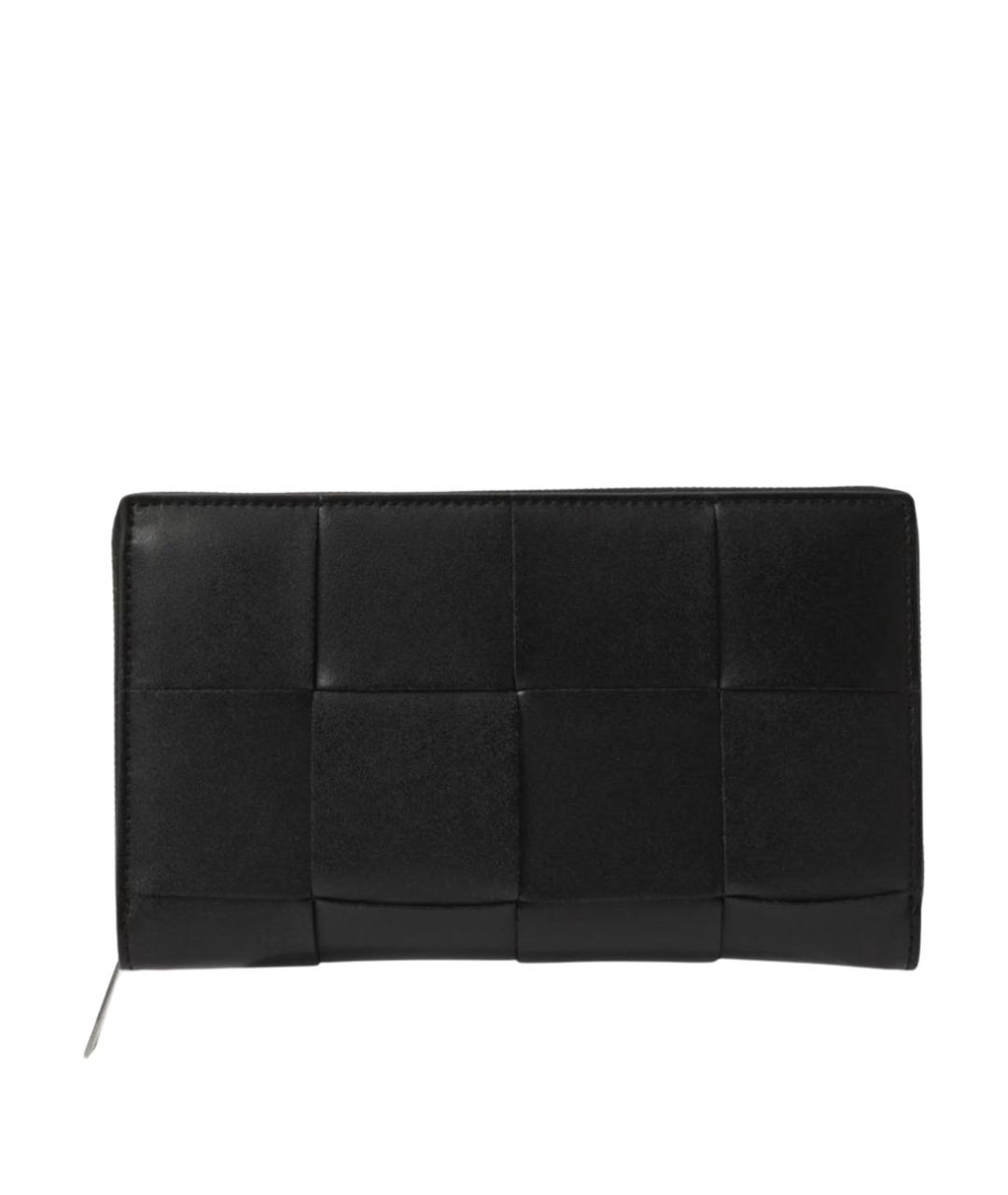 BOTTEGA VENETA Черный кожаный кошелек, фото 1