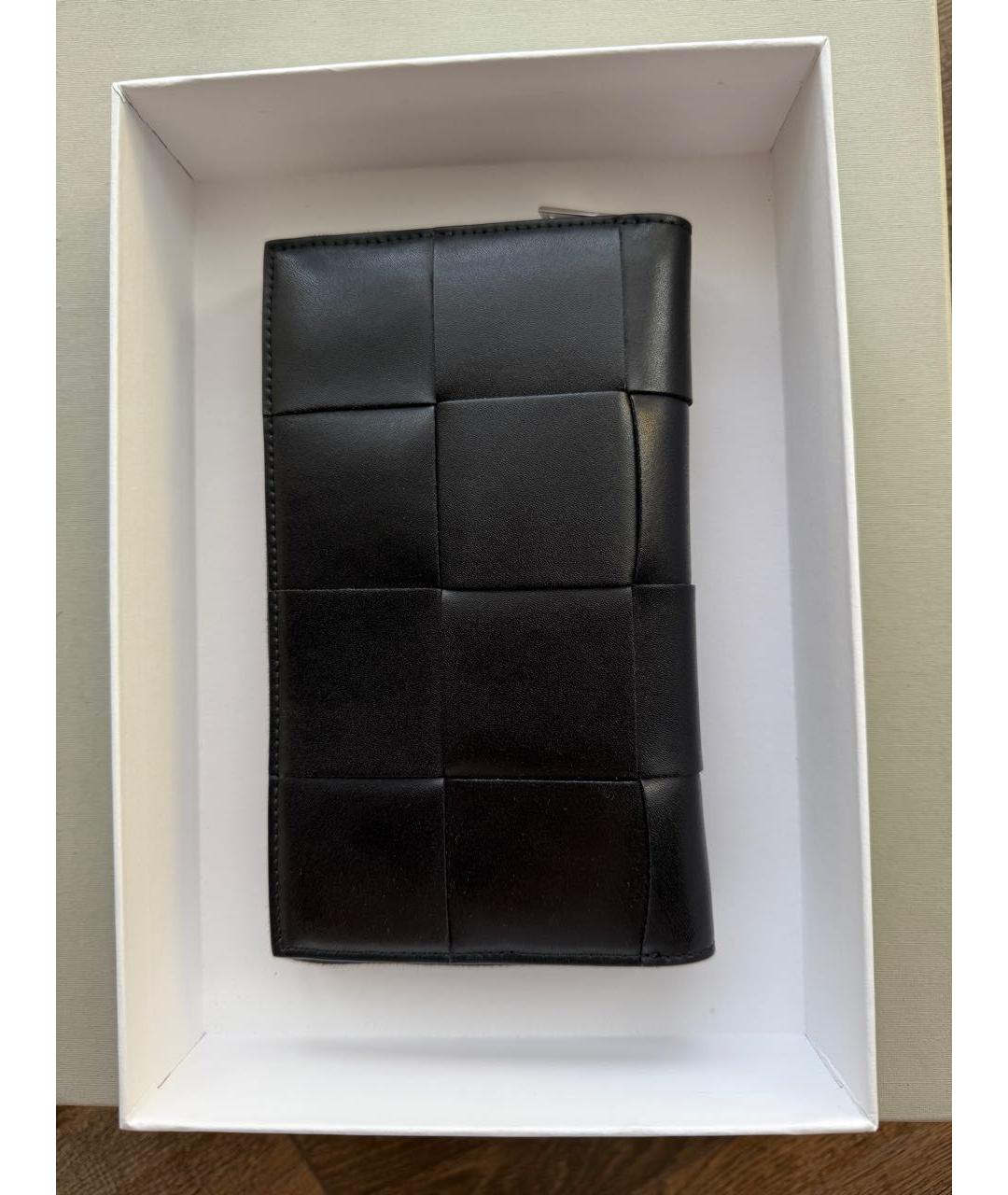 BOTTEGA VENETA Черный кожаный кошелек, фото 5