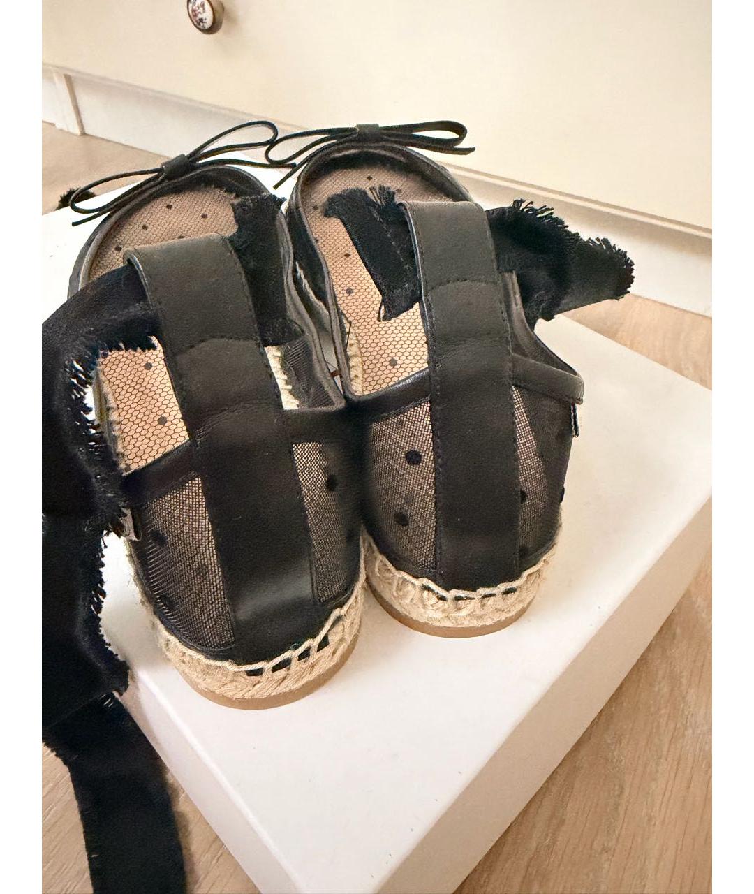 RED VALENTINO Черные текстильные балетки, фото 3