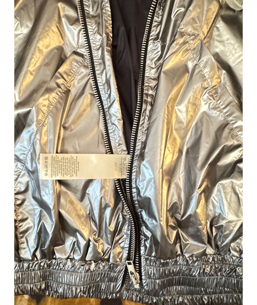 RICK OWENS Серебряная синтетическая куртка, фото 4