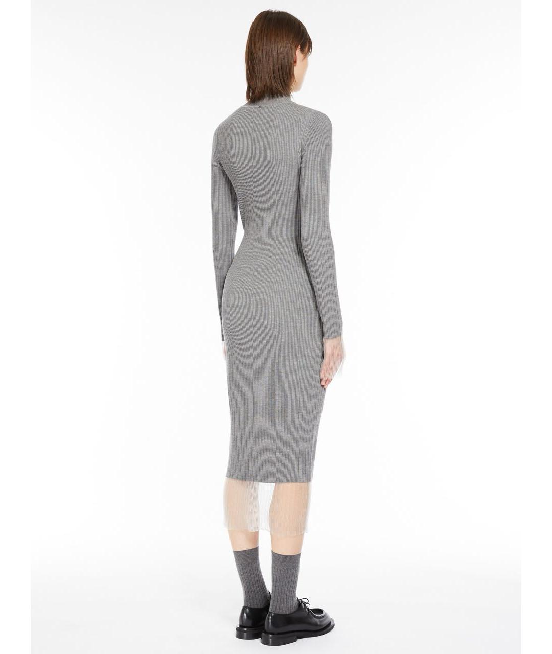 SPORTMAX Серое платье, фото 3