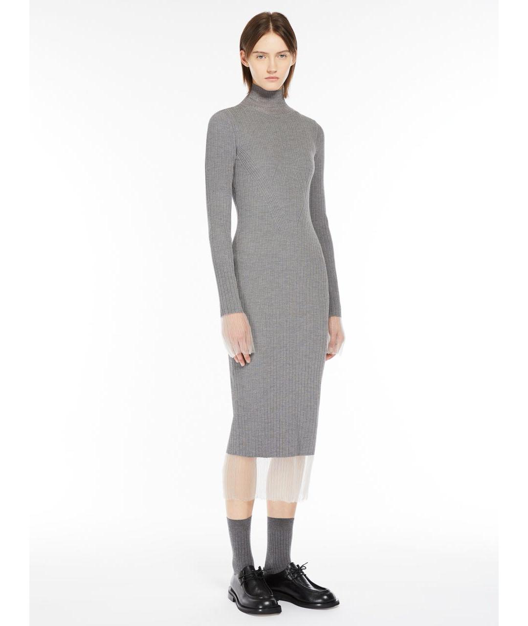 SPORTMAX Серое платье, фото 2