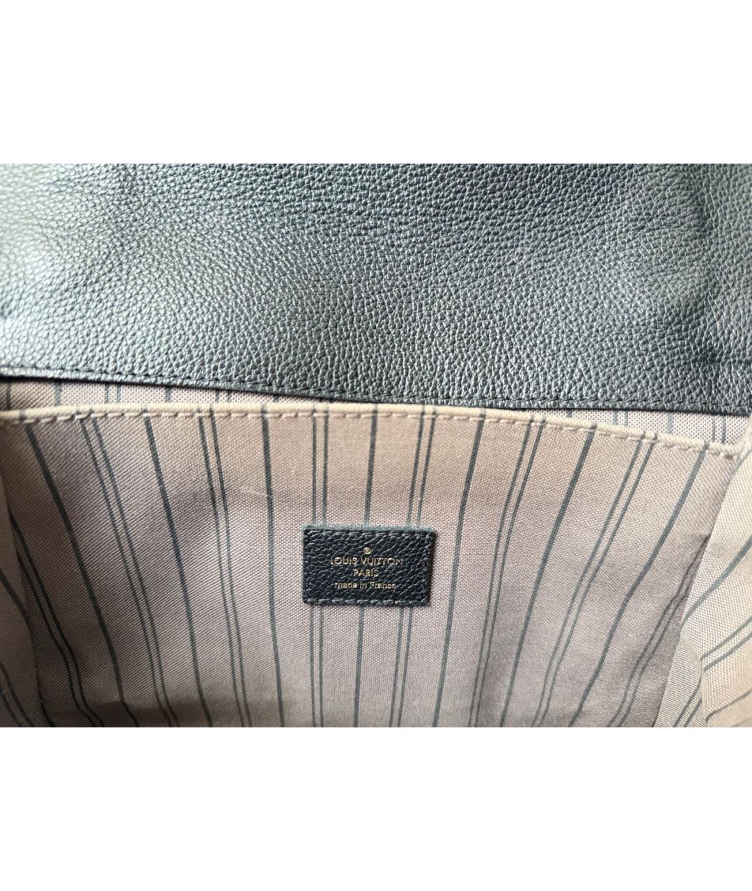 LOUIS VUITTON Черная кожаная сумка через плечо, фото 5