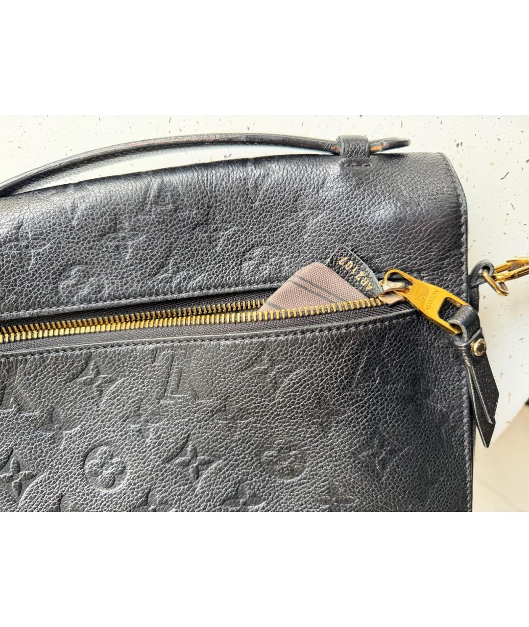 LOUIS VUITTON Черная кожаная сумка через плечо, фото 4