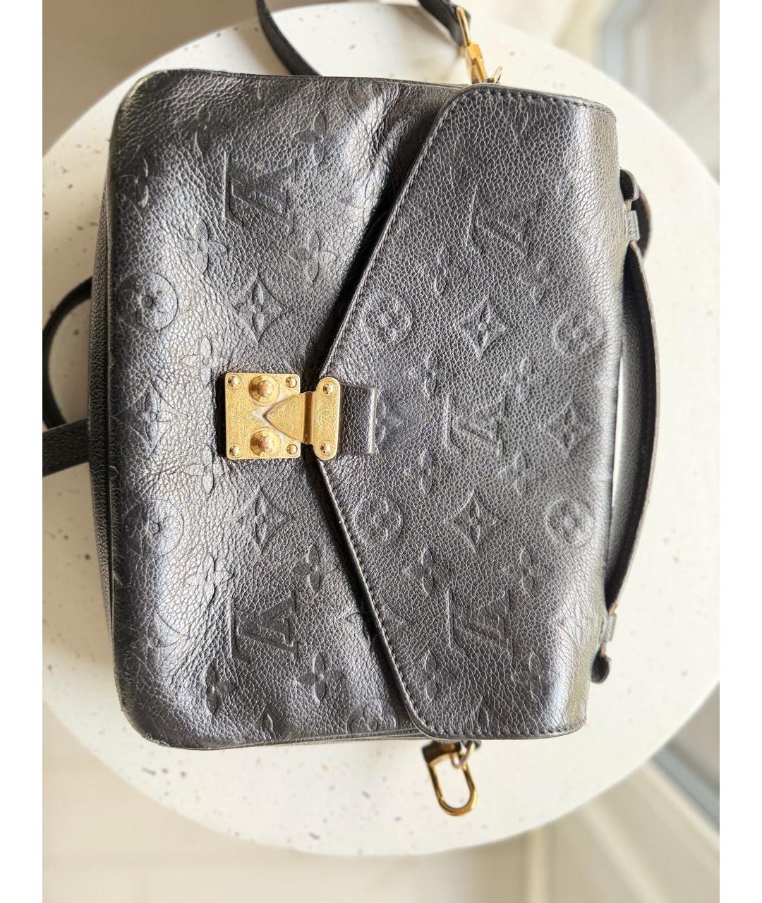 LOUIS VUITTON Черная кожаная сумка через плечо, фото 9