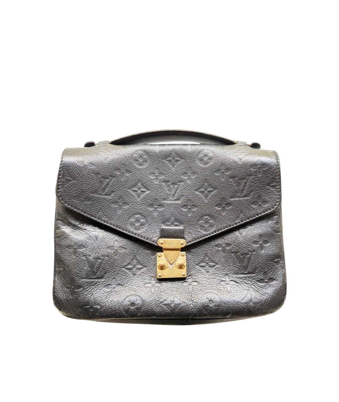 LOUIS VUITTON Черная кожаная сумка через плечо, фото 1