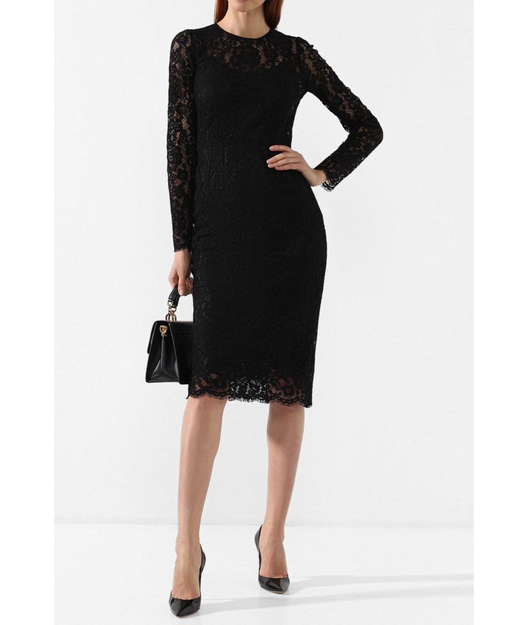 DOLCE&GABBANA Черное коктейльное платье, фото 3