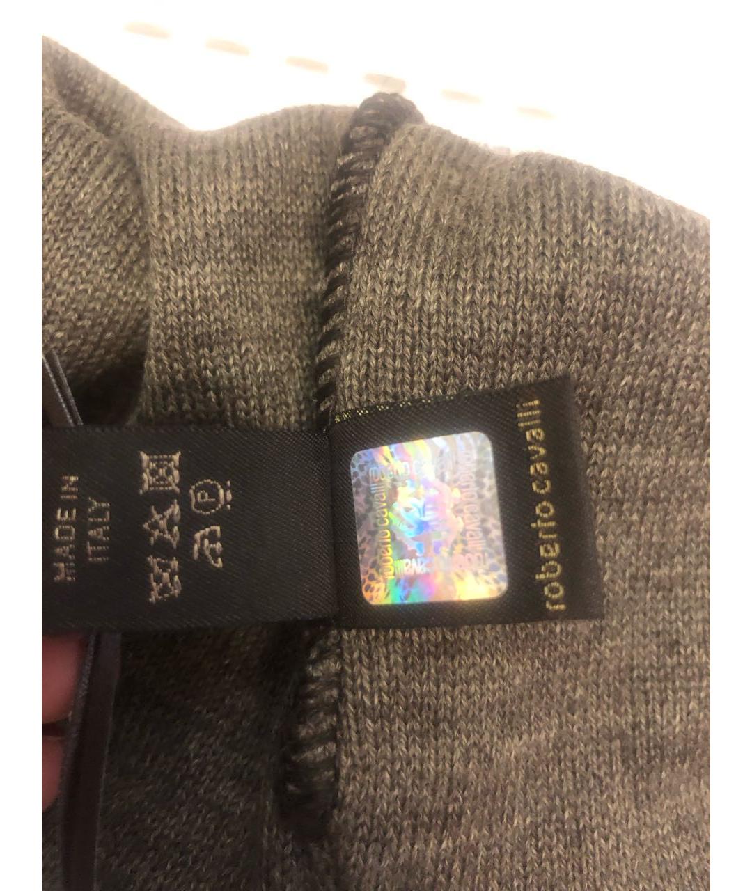 ROBERTO CAVALLI Коричневая шерстяная шапка, фото 3