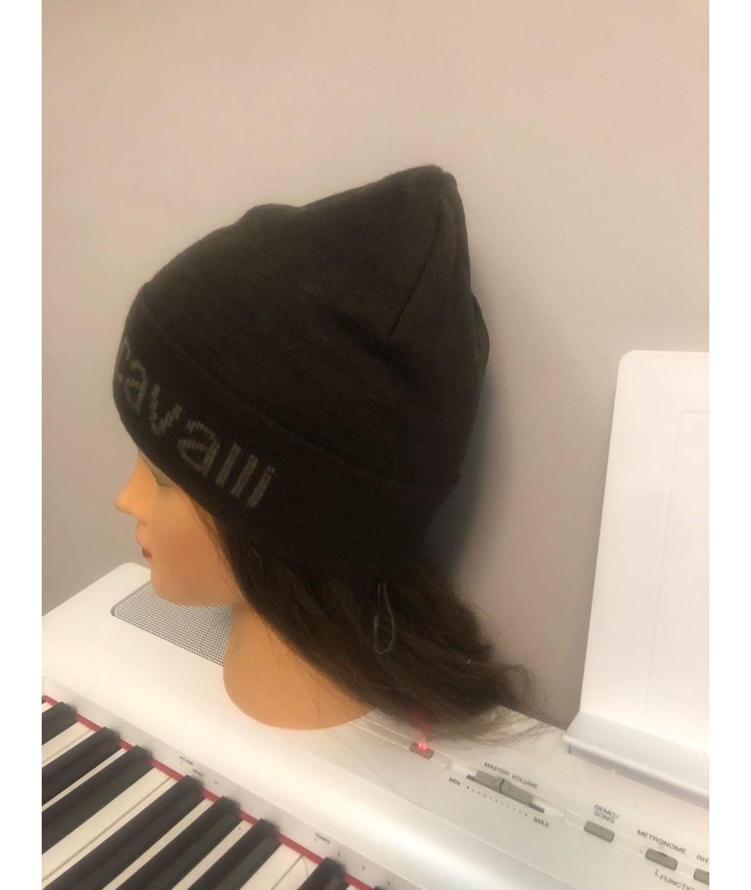 ROBERTO CAVALLI Коричневая шерстяная шапка, фото 5