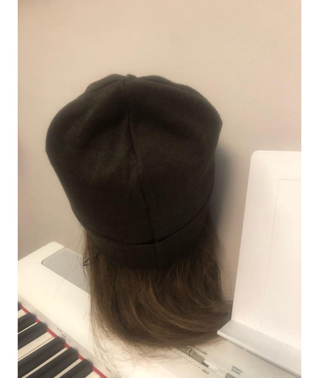 ROBERTO CAVALLI Коричневая шерстяная шапка, фото 6