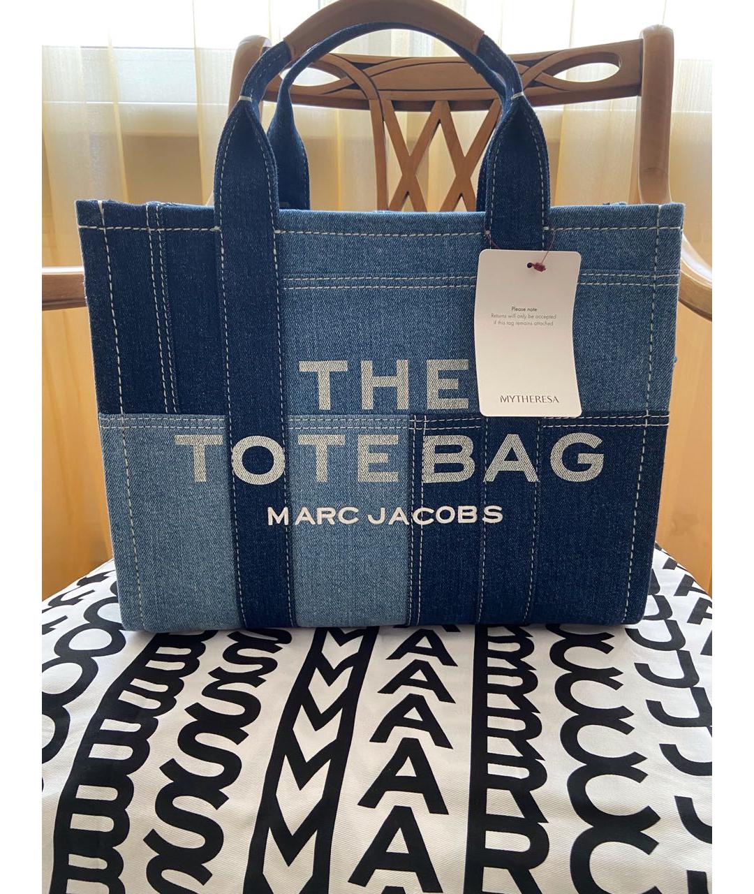 MARC JACOBS Голубая деним сумка тоут, фото 9