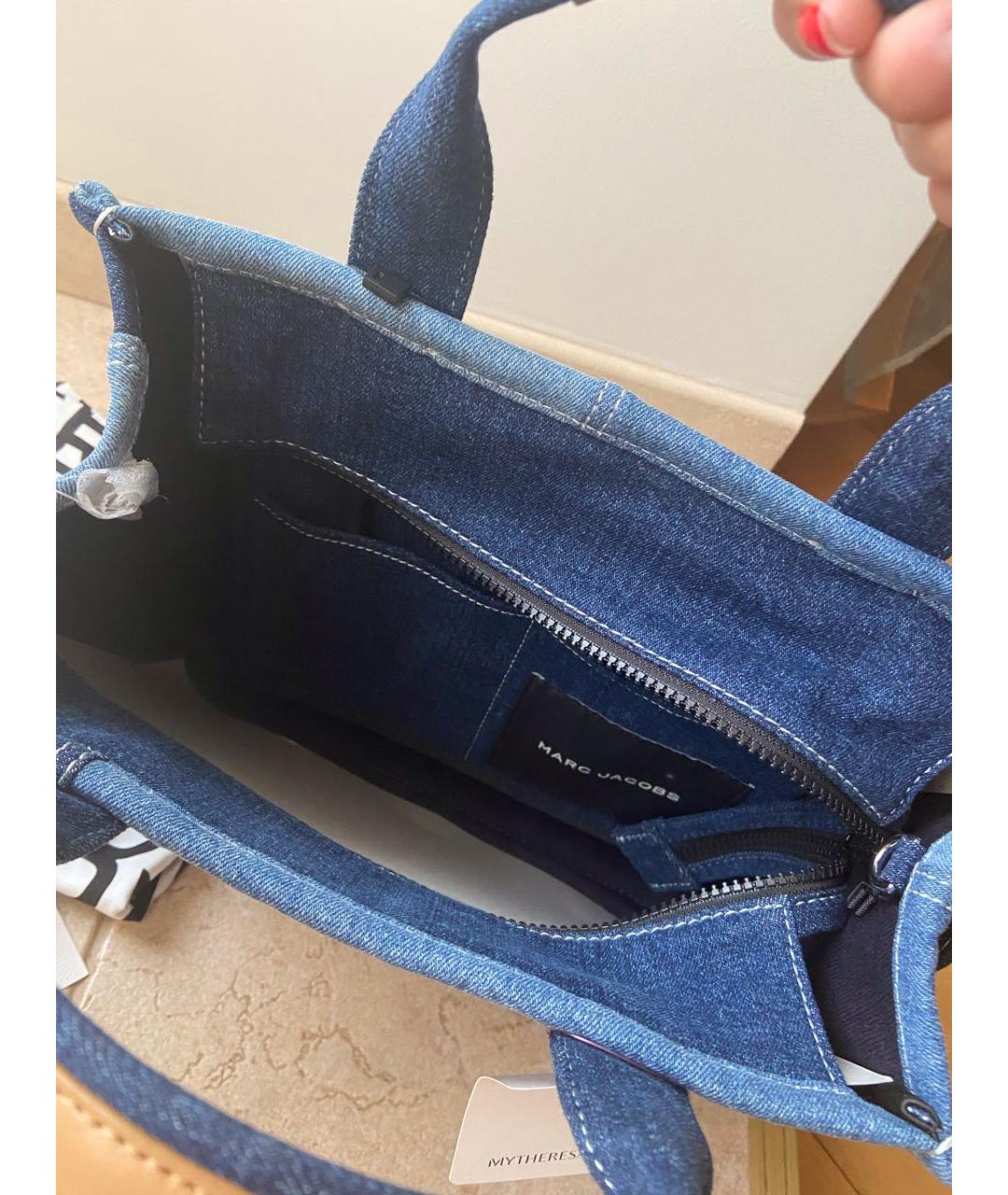 MARC JACOBS Голубая деним сумка тоут, фото 6