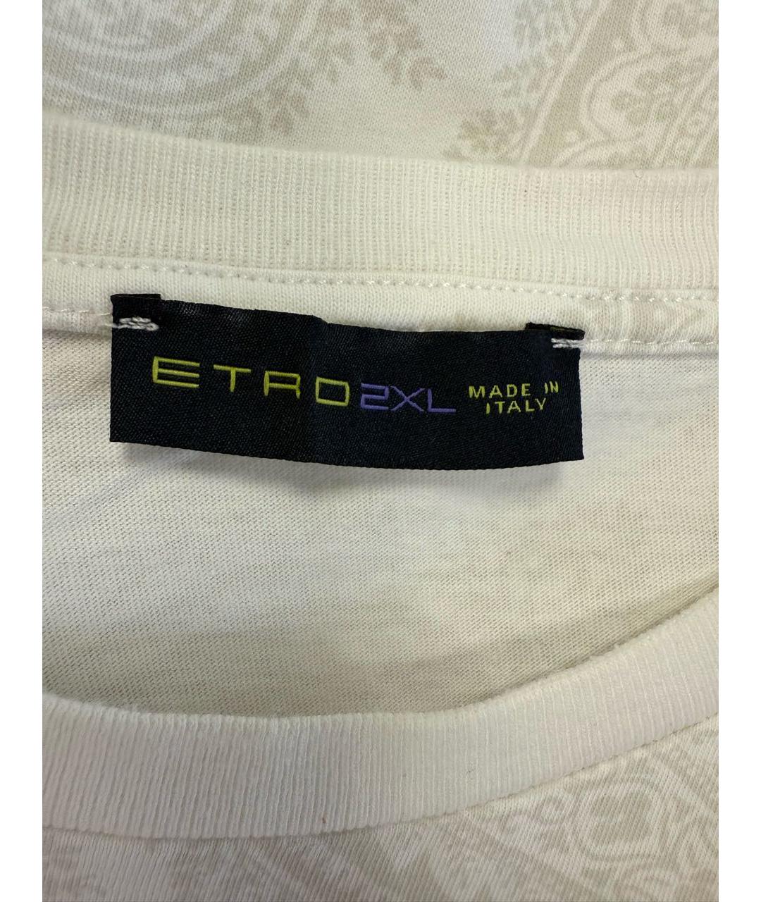 ETRO Белая хлопковая футболка, фото 3