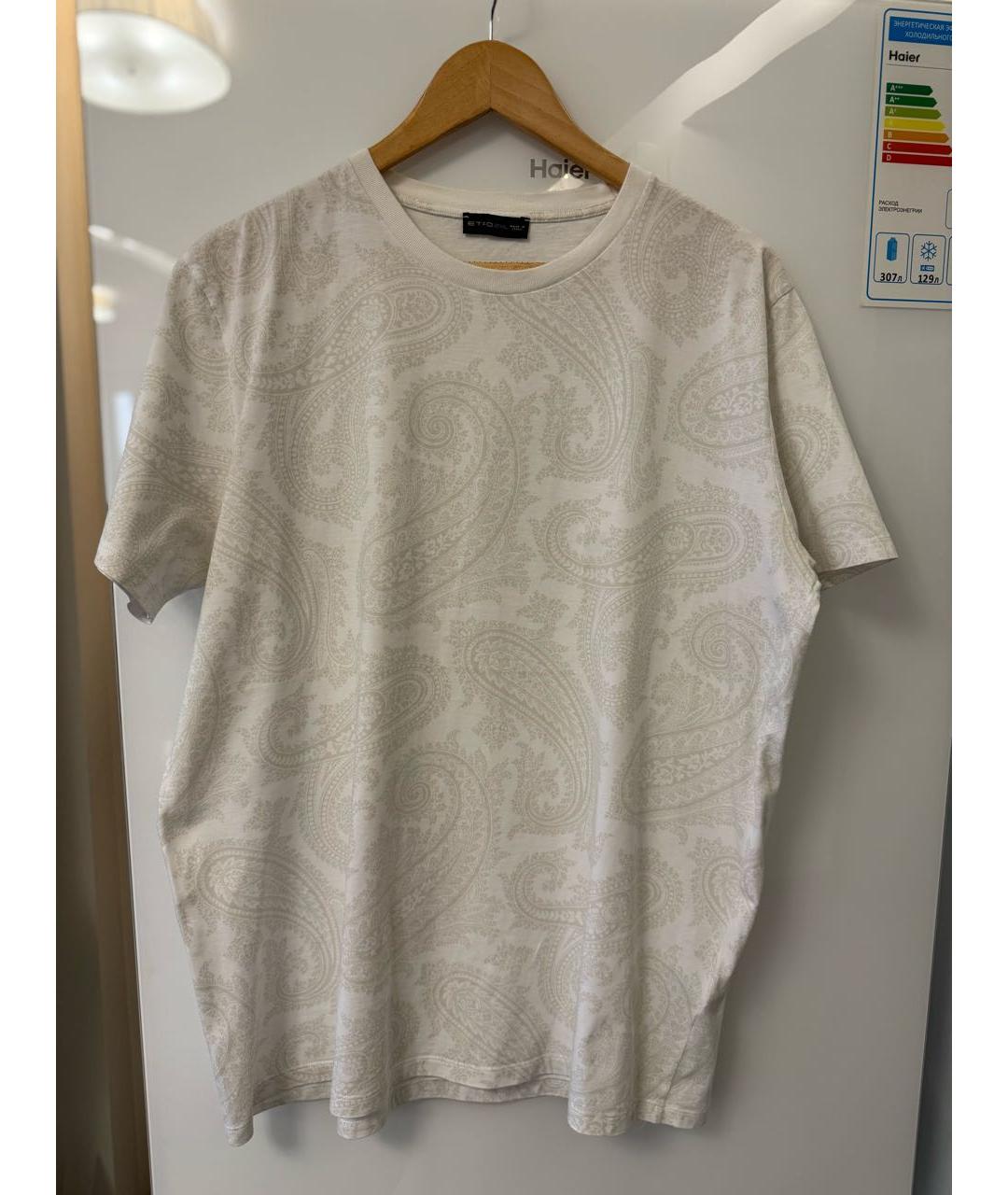 ETRO Белая хлопковая футболка, фото 7