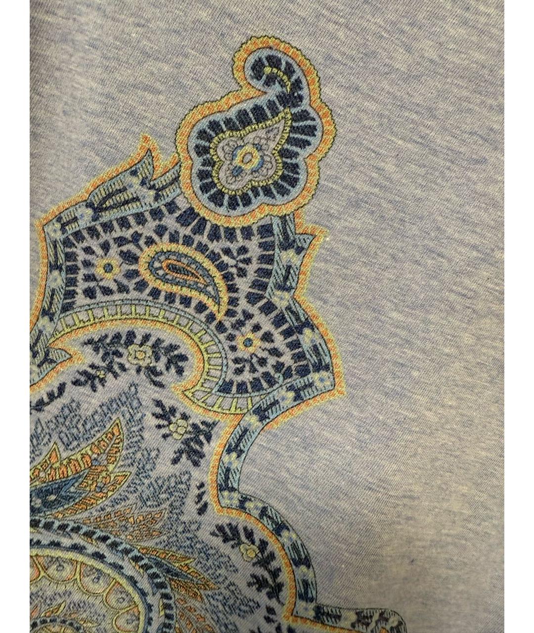 ETRO Голубая хлопковая футболка, фото 6