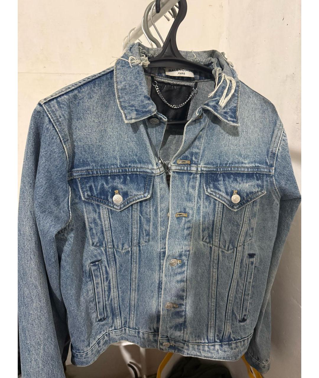 BALENCIAGA Синяя деним куртка, фото 3
